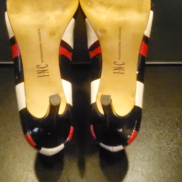 INC International Concepts Heels RBW Stripes Size 6 #031626b - Picture 8 of 8